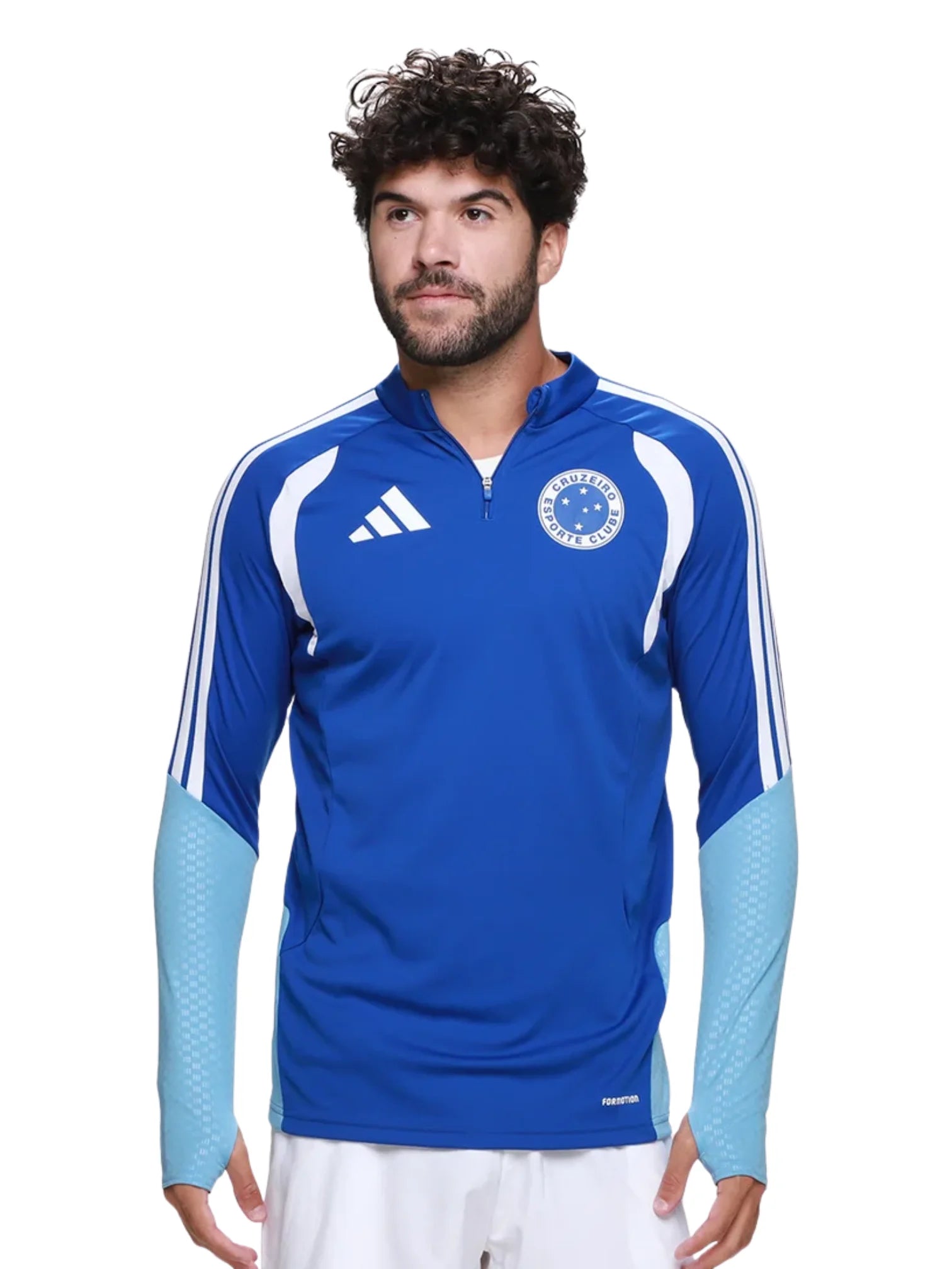 Cruzeiro Adidas 26/27 Training Shirt Men's, Long Sleeve - Blue