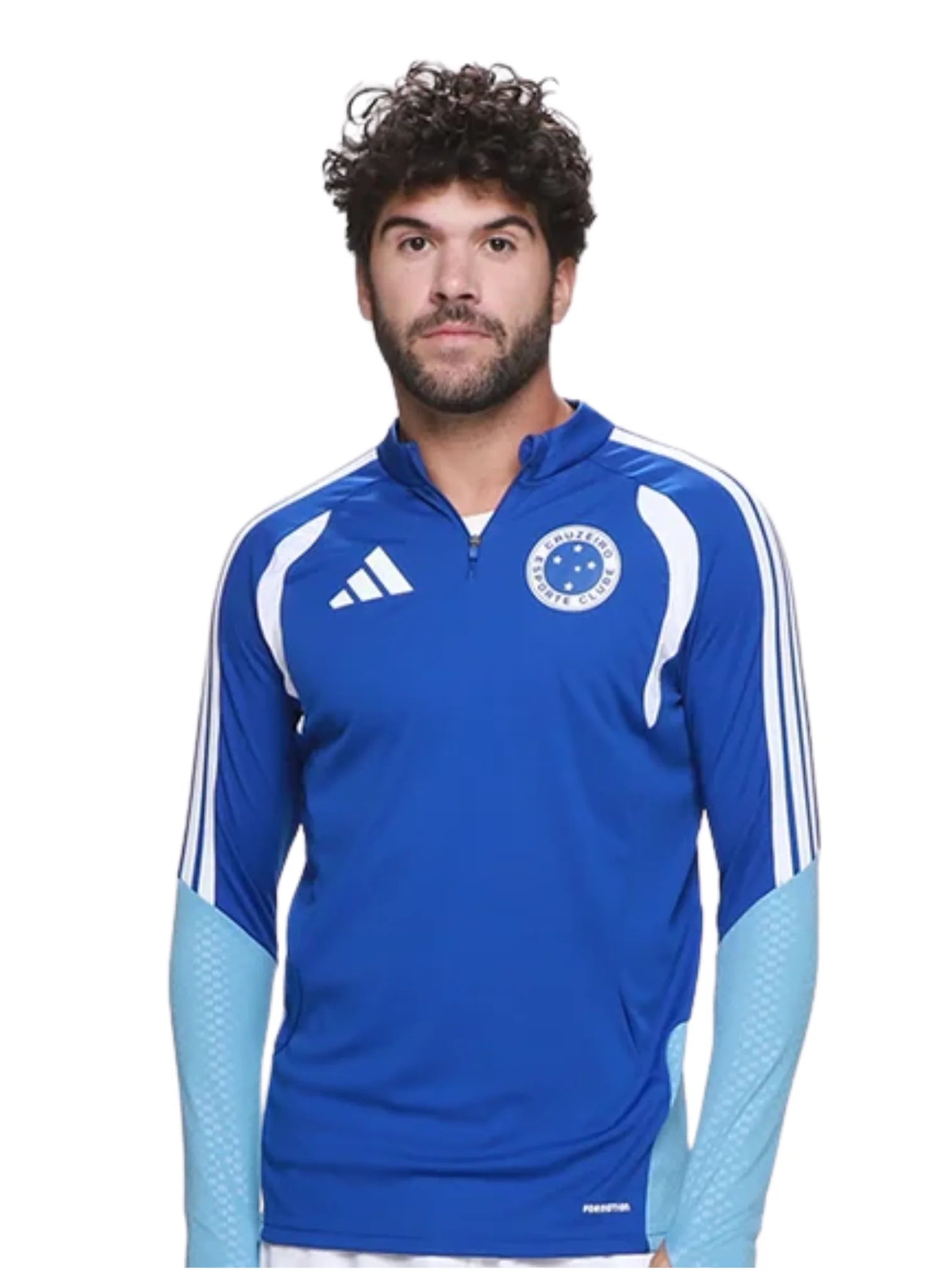 Cruzeiro Adidas 26/27 Training Shirt Men's, Long Sleeve - Blue - Image 2