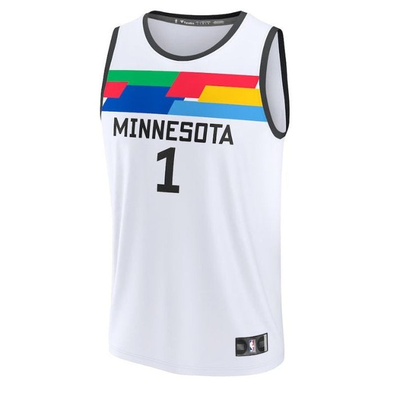 Anthony Edwards Minnesota Timberwolves Unisex 2023 Fastbreak NBA Jersey - City Edition - White - Image 2