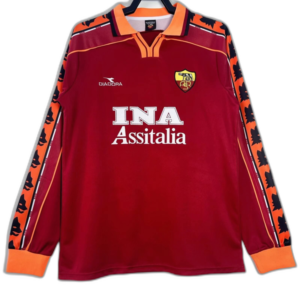 AS Roma 98/99 I Home Jersey - Long Sleeve Retro Version