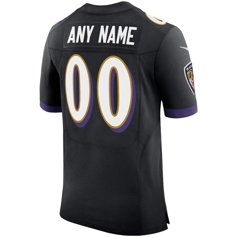 Baltimore Ravens - Speed Machine Custom NFL Jersey - Black - Image 3