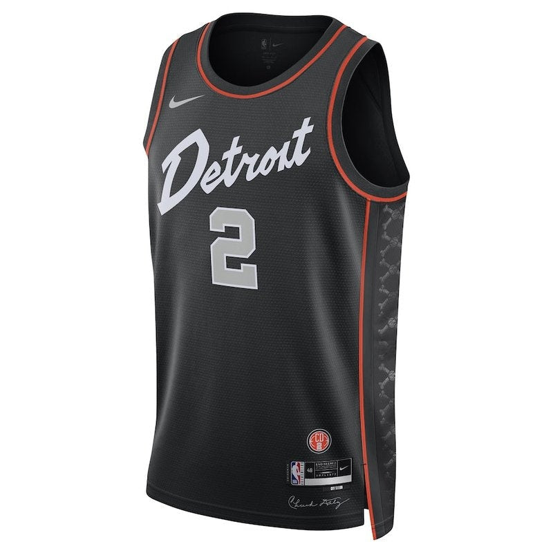 Cade Cunningham Detroit Pistons Unisex 23/24 NBA Jersey - Black - City Edition - Image 2