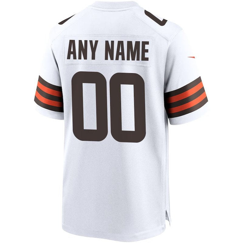 Cleveland Browns - Custom NFL Game Jersey - Brown - White - Image 3