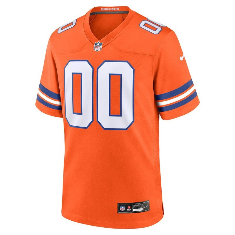 Denver Broncos - Mile High Collection - 1977 Throwback Custom NFL Game Jersey - Orange - Image 2