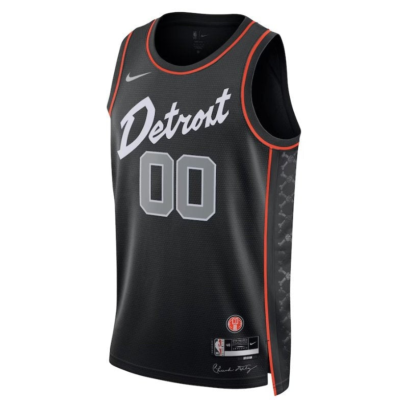 Detroit Pistons Unisex 23/24 NBA Jersey - Black - City Edition - Image 3