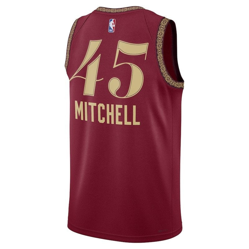 Donovan Mitchell Cleveland Cavaliers Unisex 23/24 NBA Jersey - Wine - City Edition - Image 3
