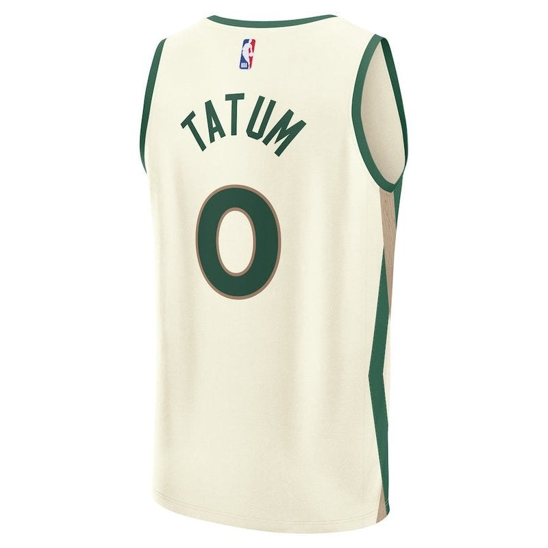 Jayson Tatum Boston Celtics Fanatics Branded 23/24 Fast Break NBA Jersey - White - City Edition - Image 3