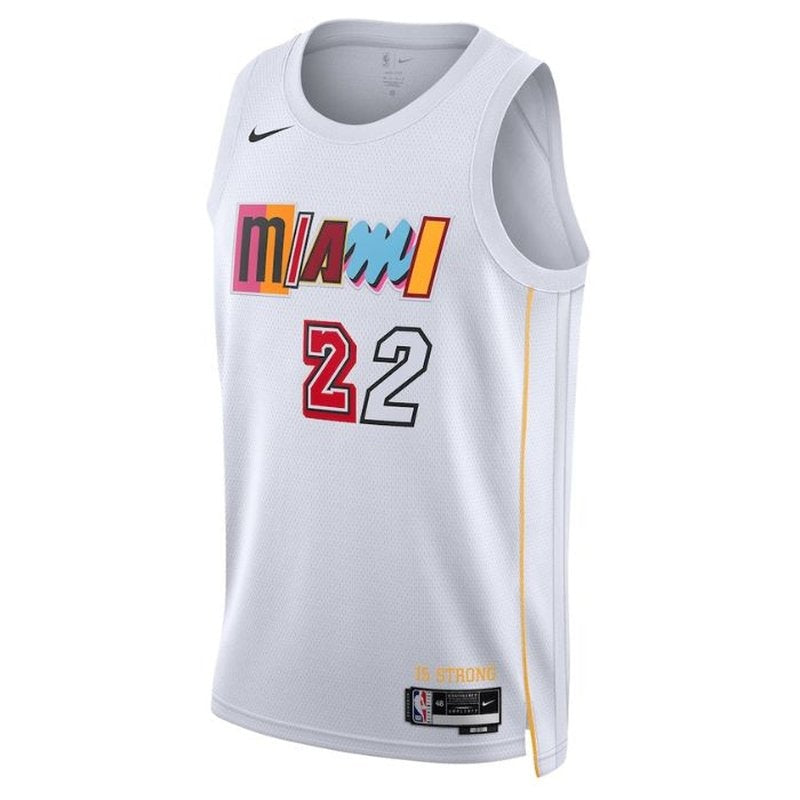 Jimmy Butler Miami Heat Unisex 2023 NBA Jersey - City Edition - White - Image 2