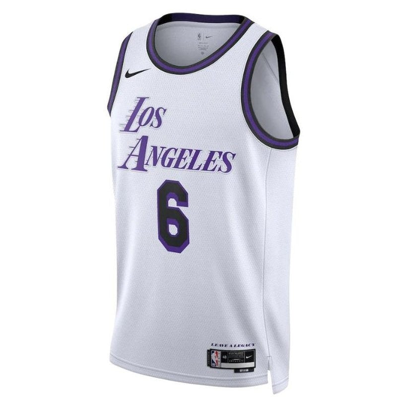 LeBron James Los Angeles Lakers Unisex 2023 NBA Jersey - City Edition - White - Image 2