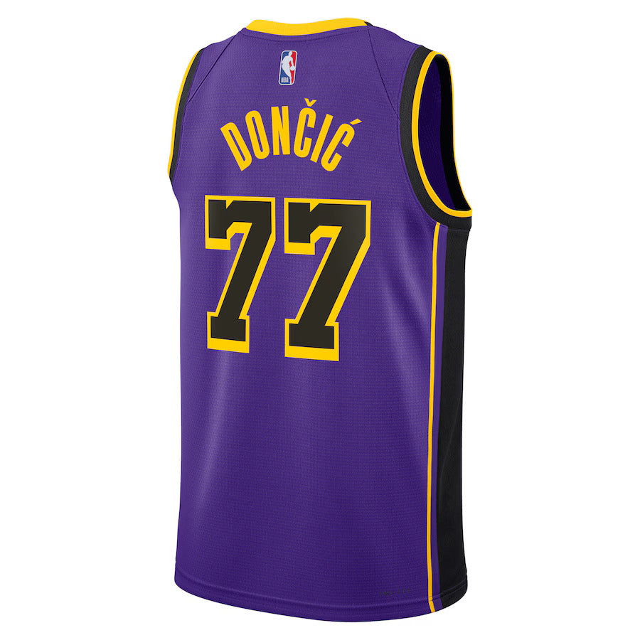 Luka Dončić - Los Angeles Lakers Statement Edition 2024 NBA Jersey - Purple - Unisex - Image 3