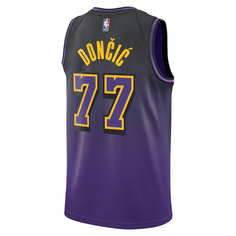 Luka Dončić - Los Angeles Lakers City Edition 2024 NBA Jersey - Purple - Unisex - Image 3