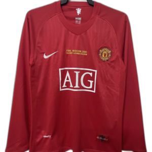 Manchester United 07/08 I Home Jersey - Long Sleeve Retro Version