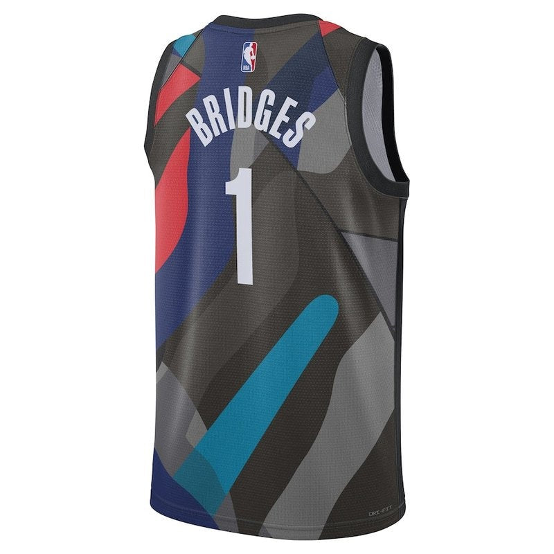 Mikal Bridges Brooklyn Nets Unisex 23/24 NBA Jersey - Black - City Edition - Image 3