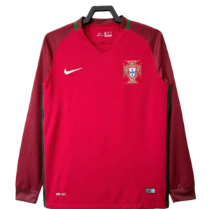 Portugal 2016 I Home Jersey - Long Sleeve Retro Version